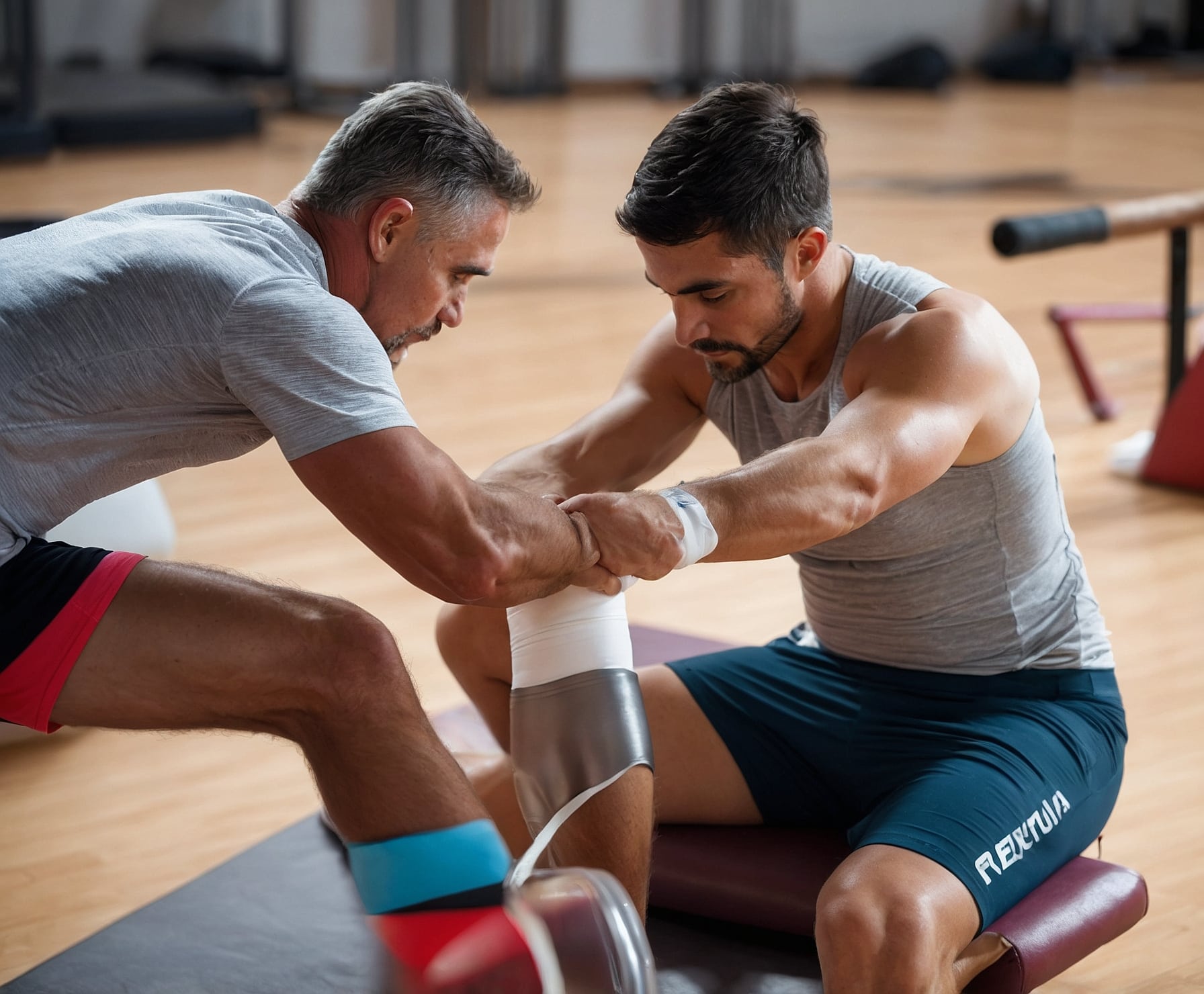 Atleta en entrenamiento de recuperación.